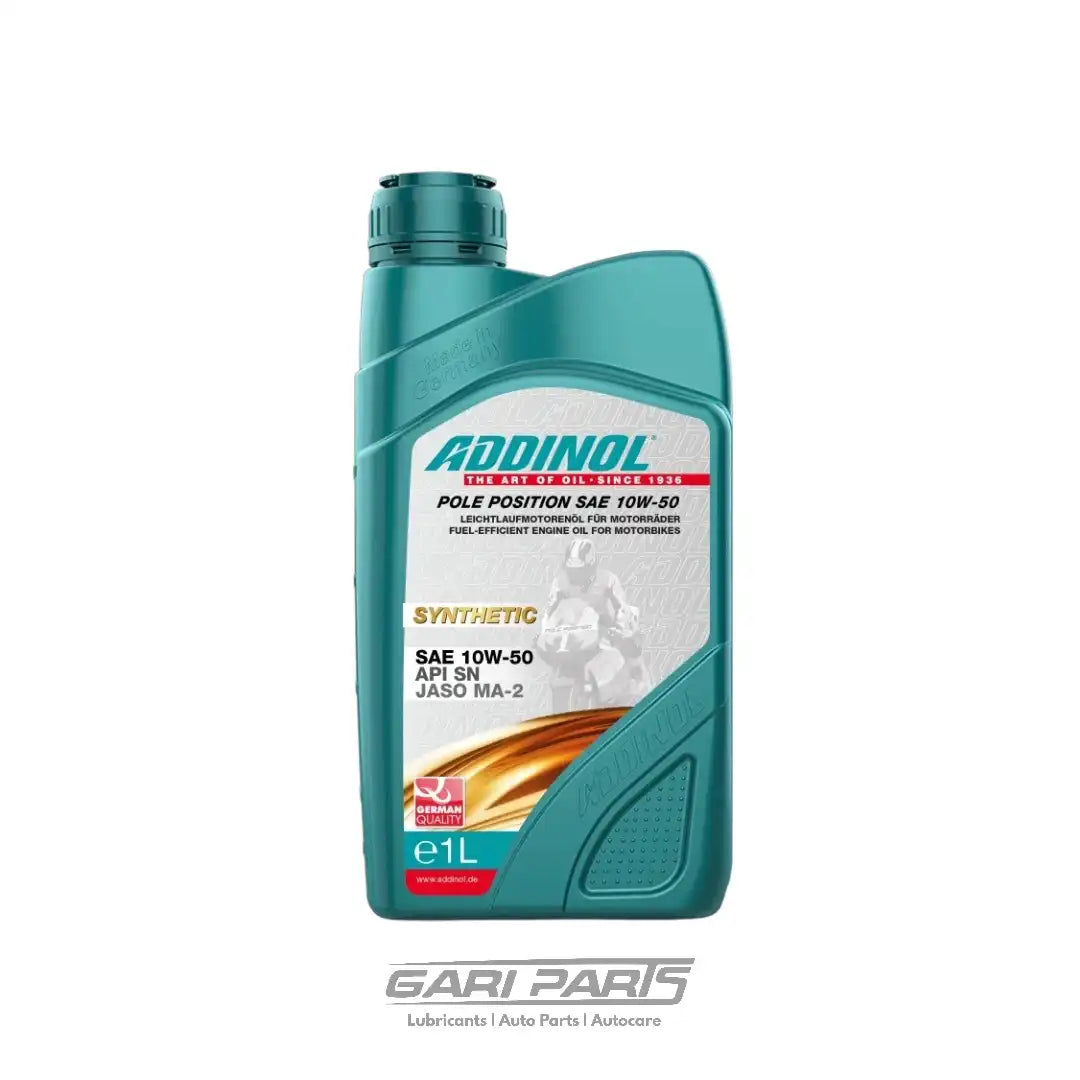 10W-50 ADDINOL Pole Position JASO MA-2 (Fully Synthetic) API JASO MA-2 BIKE ENGINE MOTOR OIL GENUINE BUY FROM GARIPARTS