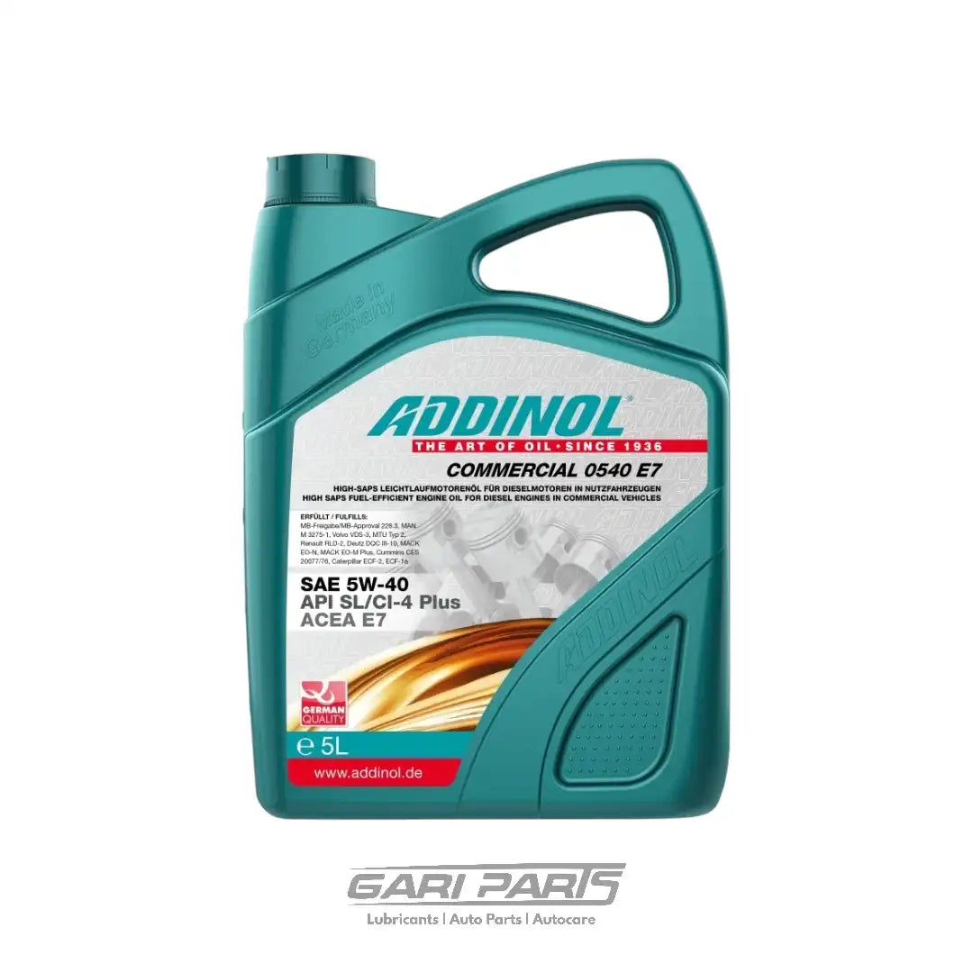 5W-40 ADDINOL Commercial E7 (Fully Synthetic) CI-4 Plus API CI-4 DIESEL ENGINE MOTOR OIL GENUINE BUY FROM GARIPARTS