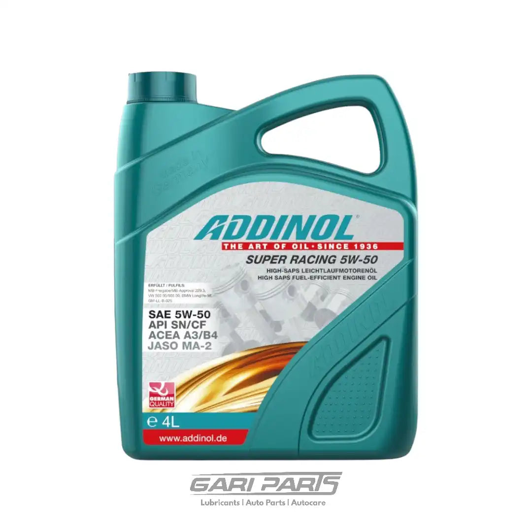 5W-50 ADDINOL Super Racing ACEA A3 / B4 SM / CF API SM PETROL ENGINE MOTOR OIL GENUINE BUY FROM GARIPARTS