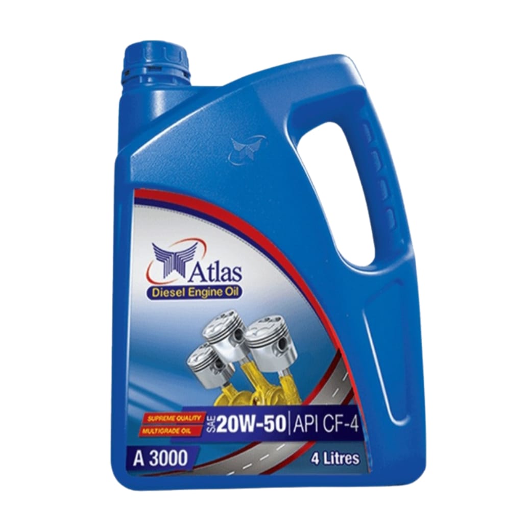 ATLAS 20W-50 MOTOR ENGINE OIL SAE 20W-50 API CF-4 SILVER 400 CF-4 DIESEL ENGINE MOTOR OIL 4 LITRE