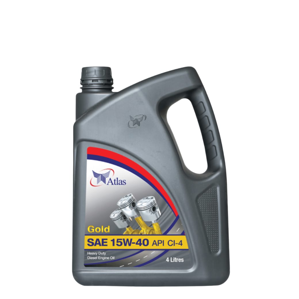 ATLAS 15W-40 MOTOR ENGINE OIL SAE 15W-40 API CI4 GOLD 500 CI4 DIESEL ENGINE MOTOR OIL 4 LITRE