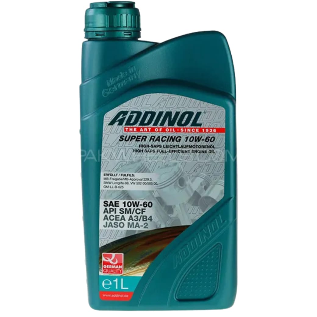 ADDINOL 10W-60 Super Racing 10W-60 ACEA A3 / B4 / MA-2/MA SM / CF SM PETROL ENGINE MOTOR OIL 1 LITRE