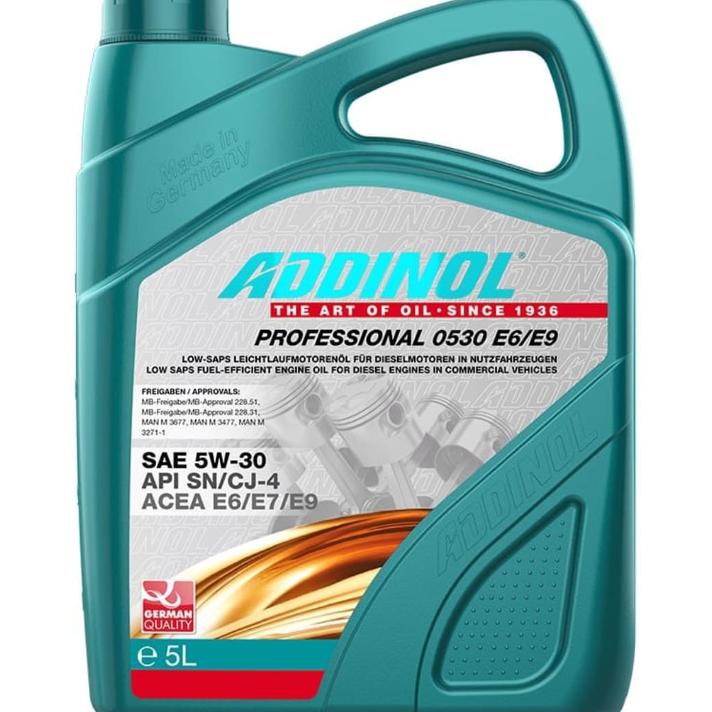 ADDINOL 5W-30 Professional 0530 ACEA E6/E7/E9 (Fully Synthetic) CJ-4 DIESEL ENGINE MOTOR OIL 5 LITRE
