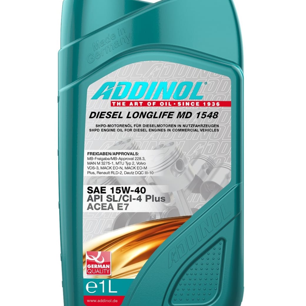 ADDINOL 15W-40 Diesel Long Life MD 1548 ACEA E7 15W-40 CI-4 PLUS CI-4 DIESEL ENGINE MOTOR OIL 1 LITRE