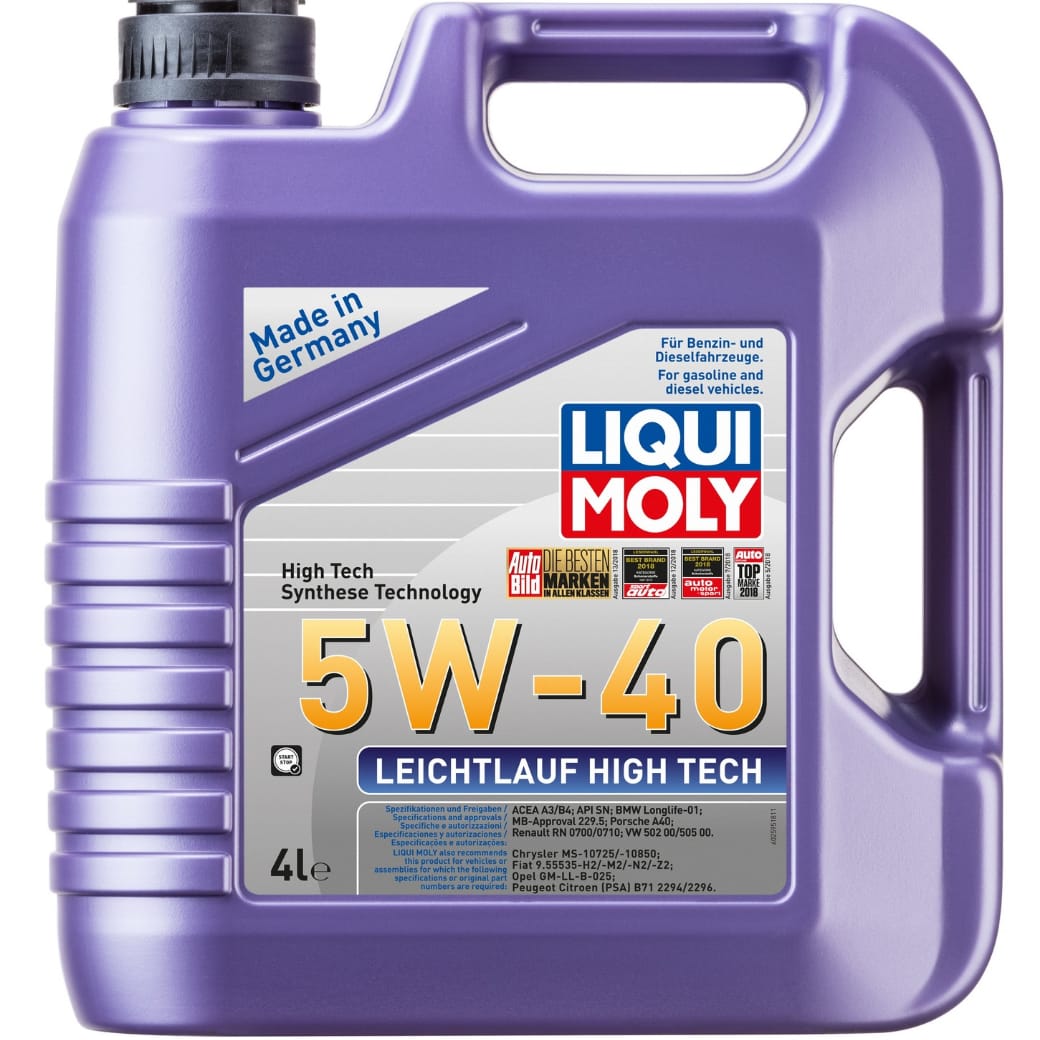 LIQUI MOLY 5W-40 LEICHTLAUF HIGH TECH 5W-40 API-SN SN PETROL ENGINE MOTOR OIL 4 LITRE