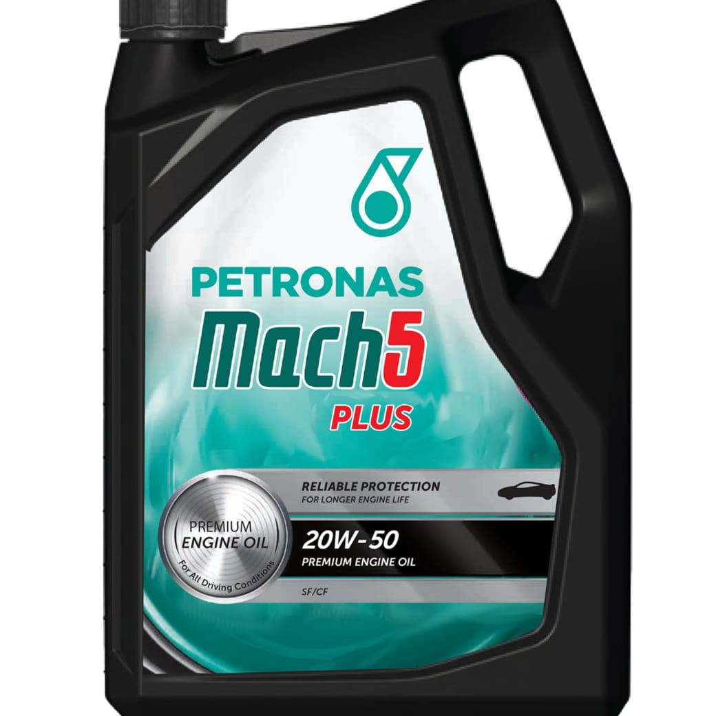 PETRONAS 20W-50 MACH 5 PLUS ME 20W-50 FOUR WHEELERS GASOLINE PREMIUM ENGINE OIL API SL SL PETROL ENGINE MOTOR OIL 3 LITRE