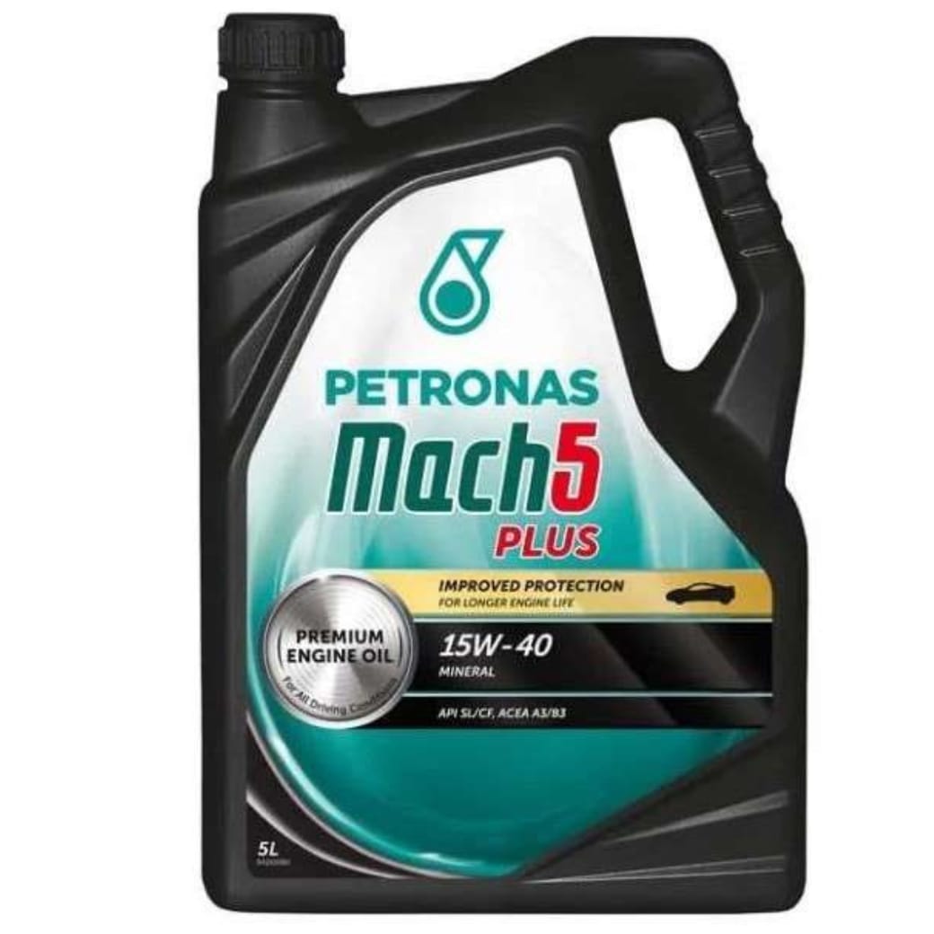 PETRONAS 15W-40 MACH 5 PLUS 15W-40 FOUR WHEELERS GASOLINE PREMIUM ENGINE OIL API SL SL PETROL ENGINE MOTOR OIL 4 LITRE