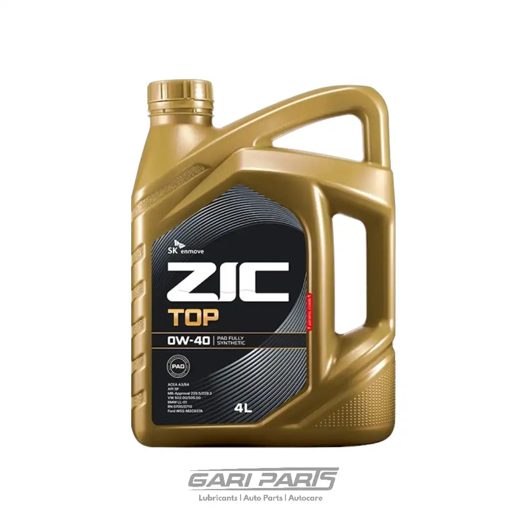 0W-40 ZIC TOP 0W API SN PETROL ENGINE MOTOR OIL GENUINE BUY FROM GARIPARTS