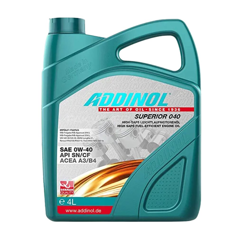 ADDINOL 0W-40 Superior 0W-40 ACEA A3 / B4 SN PETROL ENGINE MOTOR OIL