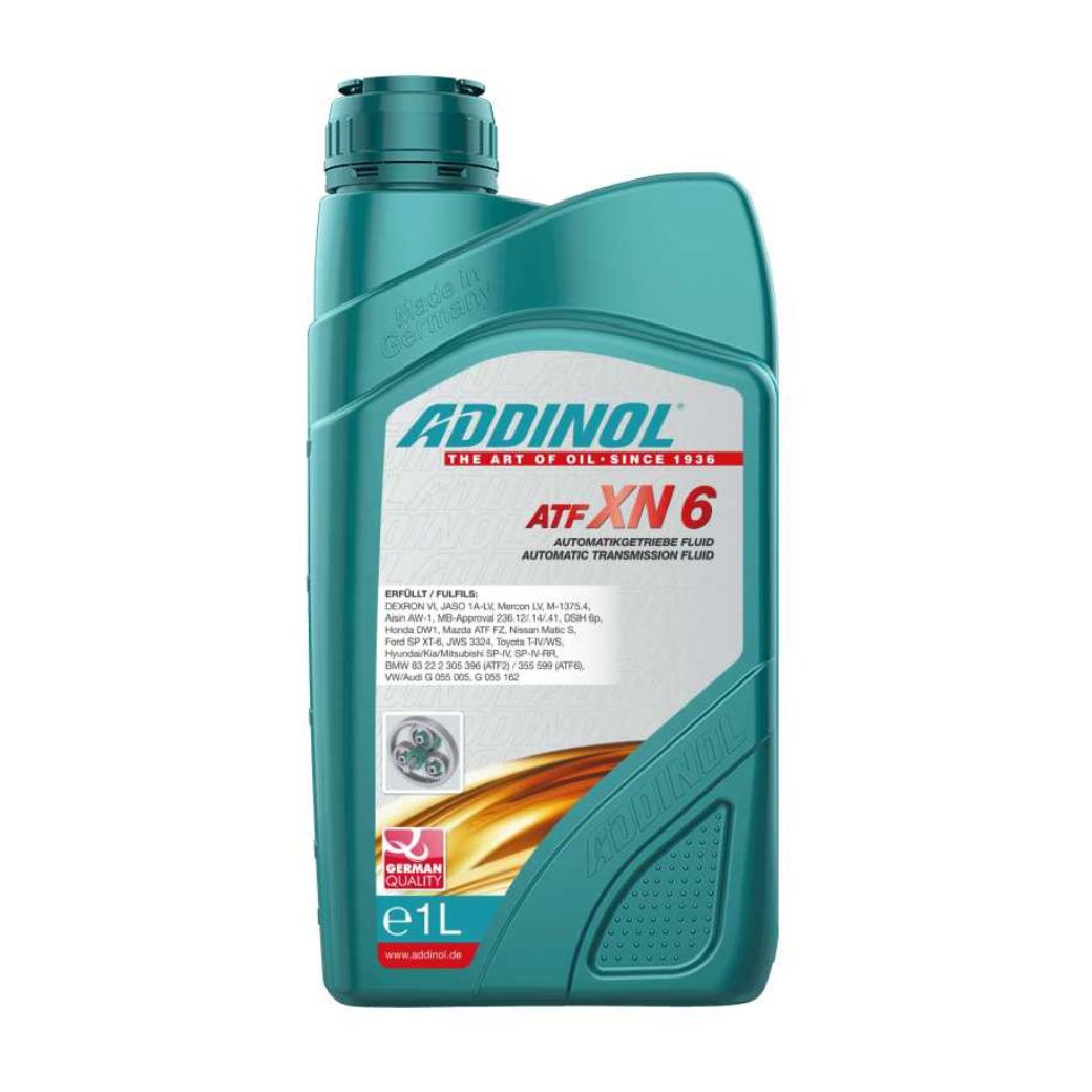 ADDINOL ATF-T-IV ATF XN-6 , Dexron VI , Toyota T-IV & TWS , Honda DW-1
ZF 6HP , Hyundai / Kia / Mitsubishi , SP-IV , SP-IV-RR 1