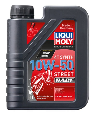 LIQUI MOLY 10W-50 RACING 4T 10W50 MOTORCYCLE OIL JASO-MA2 BIKE ENGINE MOTOR OIL