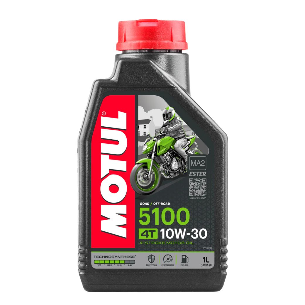 MOTUL 10W-30 5100 MOTO TECHNO SERIES (MCO) 10W30 4T HONDA SM/SL/SJ/ SH/SG, JASO MA2 - M033MO T155 SM BIKE ENGINE MOTOR OIL