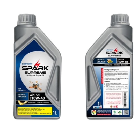SPARK SUPREME ENHANCED FUEL SAVING 10W-40 SN GASOLINE ENGINE OIL