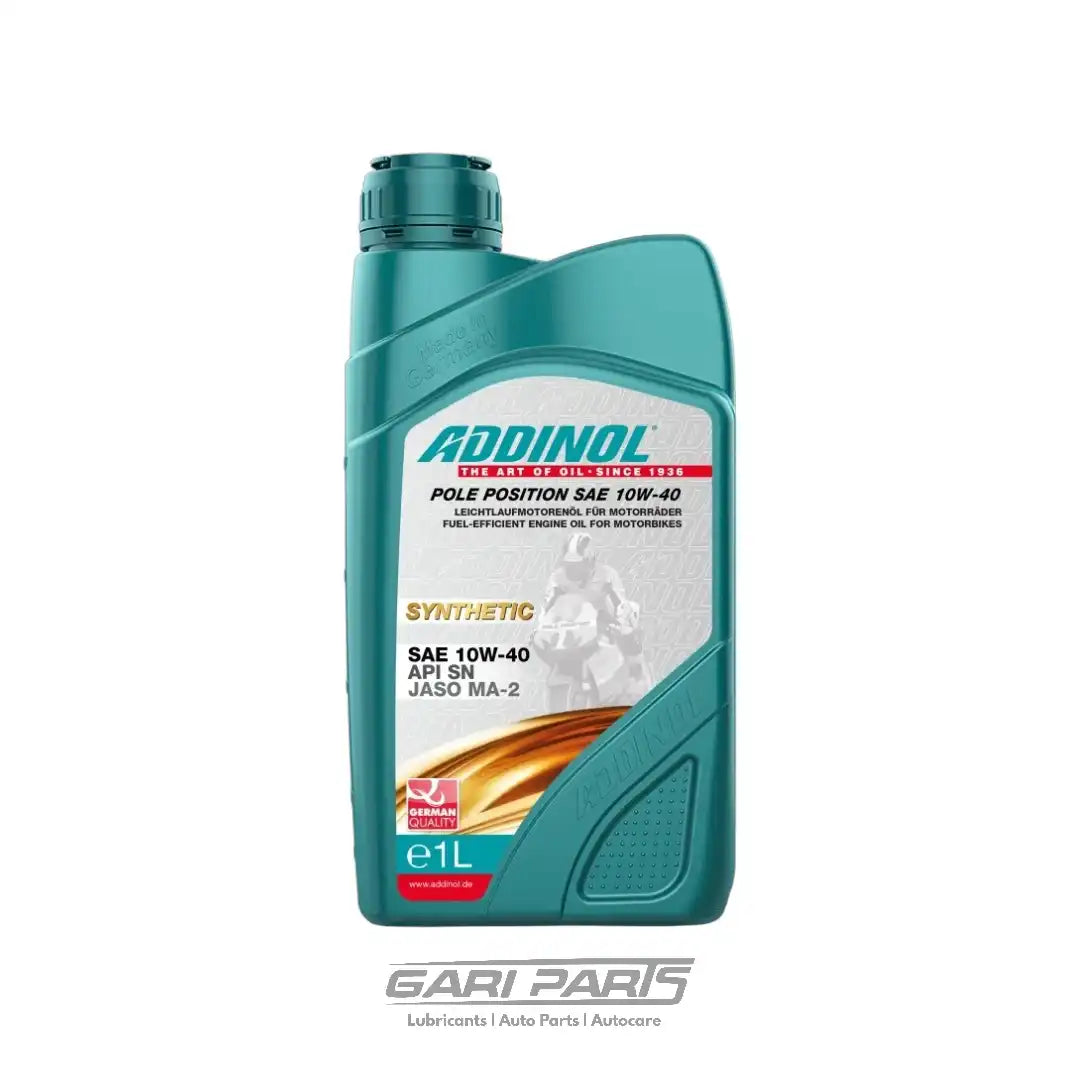 10W-40 ADDINOL Pole Position JASO MA-2 (Fully Synthetic) SN API JASO MA-2 BIKE ENGINE MOTOR OIL GENUINE BUY FROM GARIPARTS