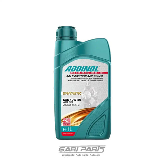 10W-50 ADDINOL Pole Position JASO MA-2 (Fully Synthetic) API JASO MA-2 BIKE ENGINE MOTOR OIL GENUINE BUY FROM GARIPARTS