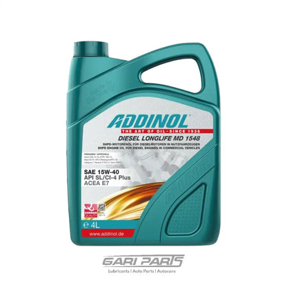 15W-40 ADDINOL Diesel Long Life MD 1548 ACEA E7 CI-4 PLUS API CI-4 DIESEL ENGINE MOTOR OIL GENUINE BUY FROM GARIPARTS