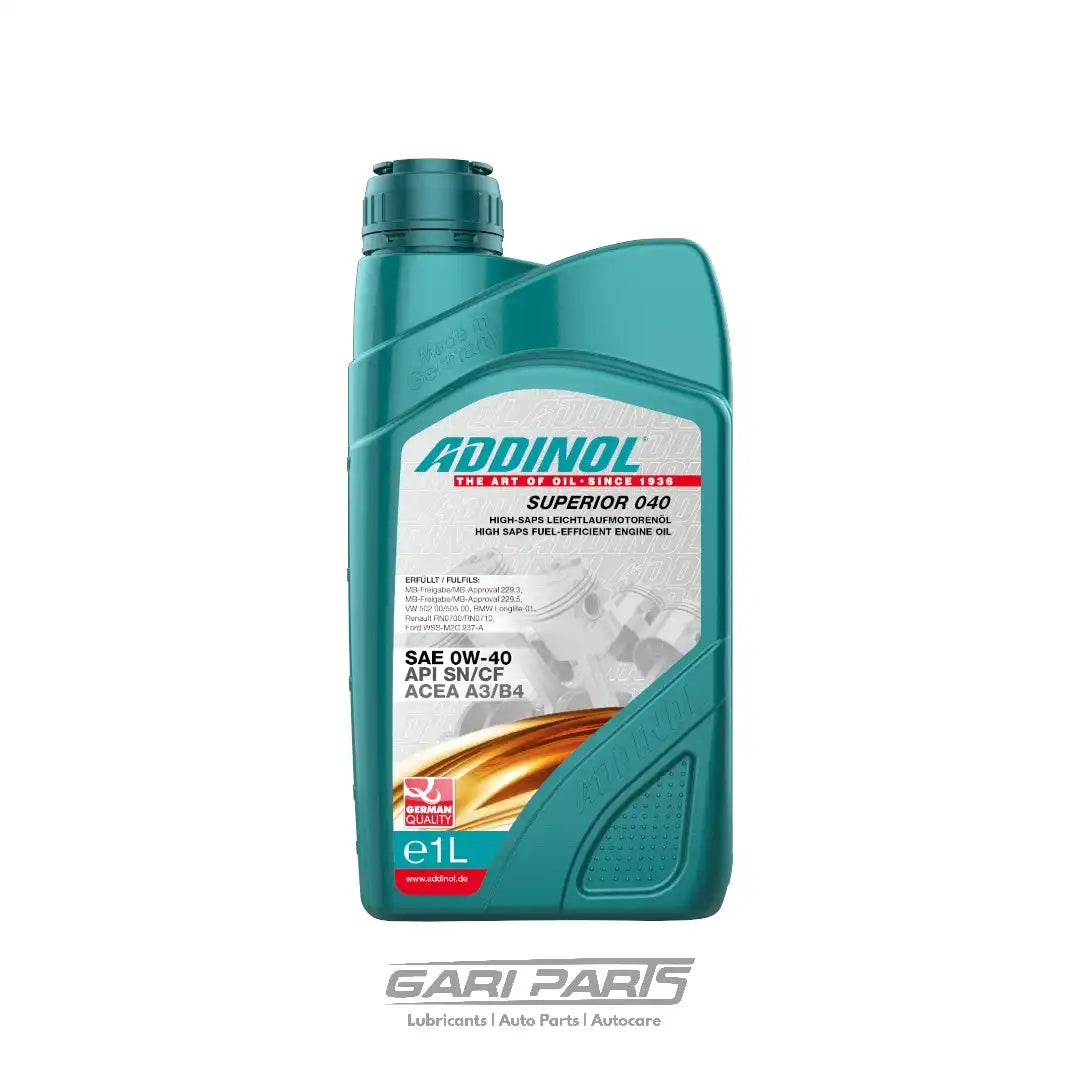 0W-40 ADDINOL Superior ACEA A3 / B4 API SN PETROL ENGINE MOTOR OIL GENUINE BUY FROM GARIPARTS