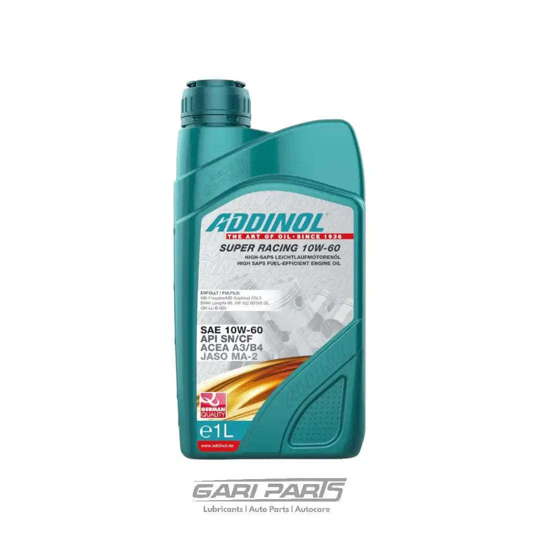 10W-60 ADDINOL Super Racing ACEA A3 / B4 / MA-2/MA SM / CF API SM PETROL ENGINE MOTOR OIL GENUINE BUY FROM GARIPARTS