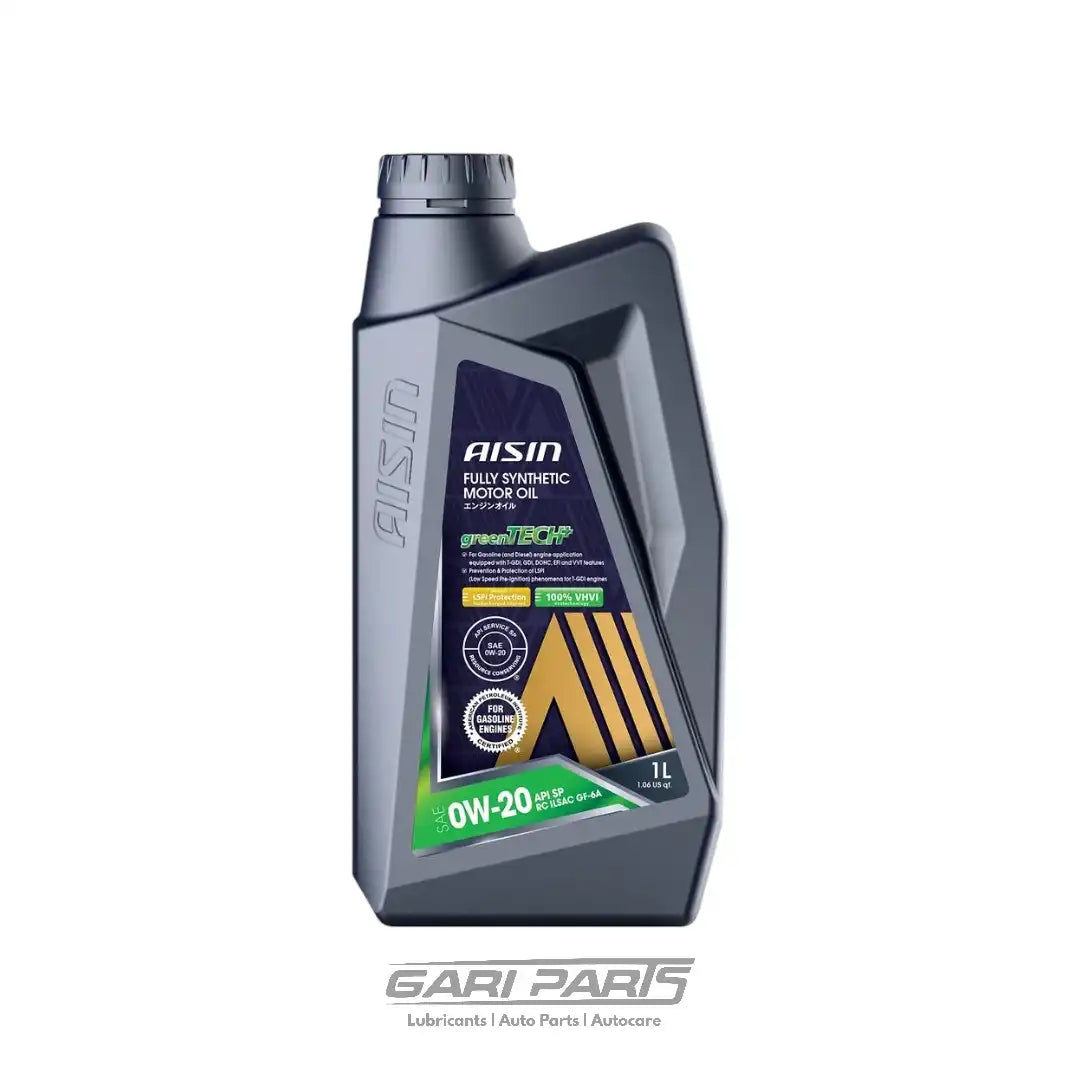0W-20 AISIN FULLY SYENTHETIC-GREENERGY APPLICATIONS MADE IN KOREA API SN+ PETROL ENGINE MOTOR OIL GENUINE BUY FROM GARIPARTS