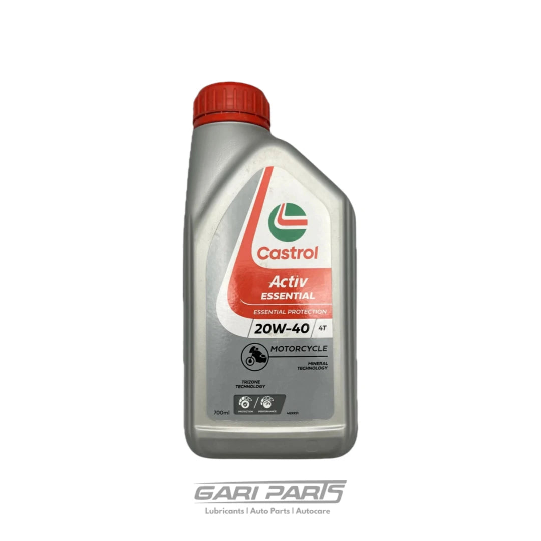 Pack of 3 Castrol Activ Essential 4T 20W-40 Motorcycle Engine Oil 0.7L (API SG / JASO MA2)