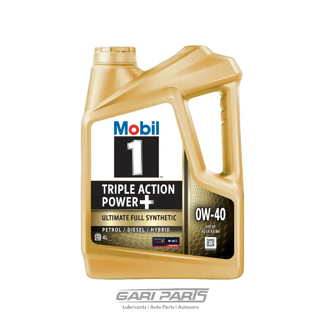 0W-40 Mobil 1 IMPORTED Powerpack Triple Action Power+ ADVACED FUEL ECONOMY FULLY SYNTHETIC API SN PETROL ENGINE MOTOR OIL GENUINE BUY FROM GARIPARTS
