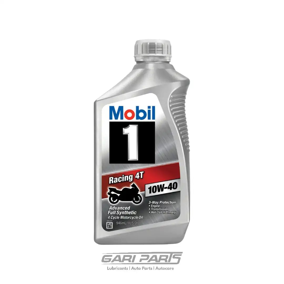 10W-40 Mobil 1 IMPORTED MOBIL 1 RACING 4T API SN BIKE ENGINE MOTOR OIL GENUINE BUY FROM GARIPARTS