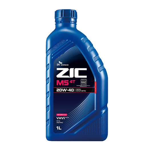 ZIC  20W-50  M5 20W-50 4T SAMI SYNTHETIC  JASO-MA2  BIKE  ENGINE MOTOR OIL