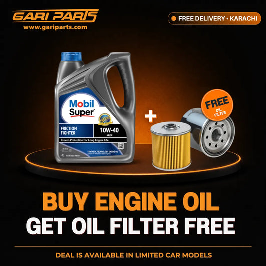 Mobil Super Friction Fighter 10W-40 Engine Oil 4L Engine Oil + Free Oil Filter with Free Delivery in Karachi