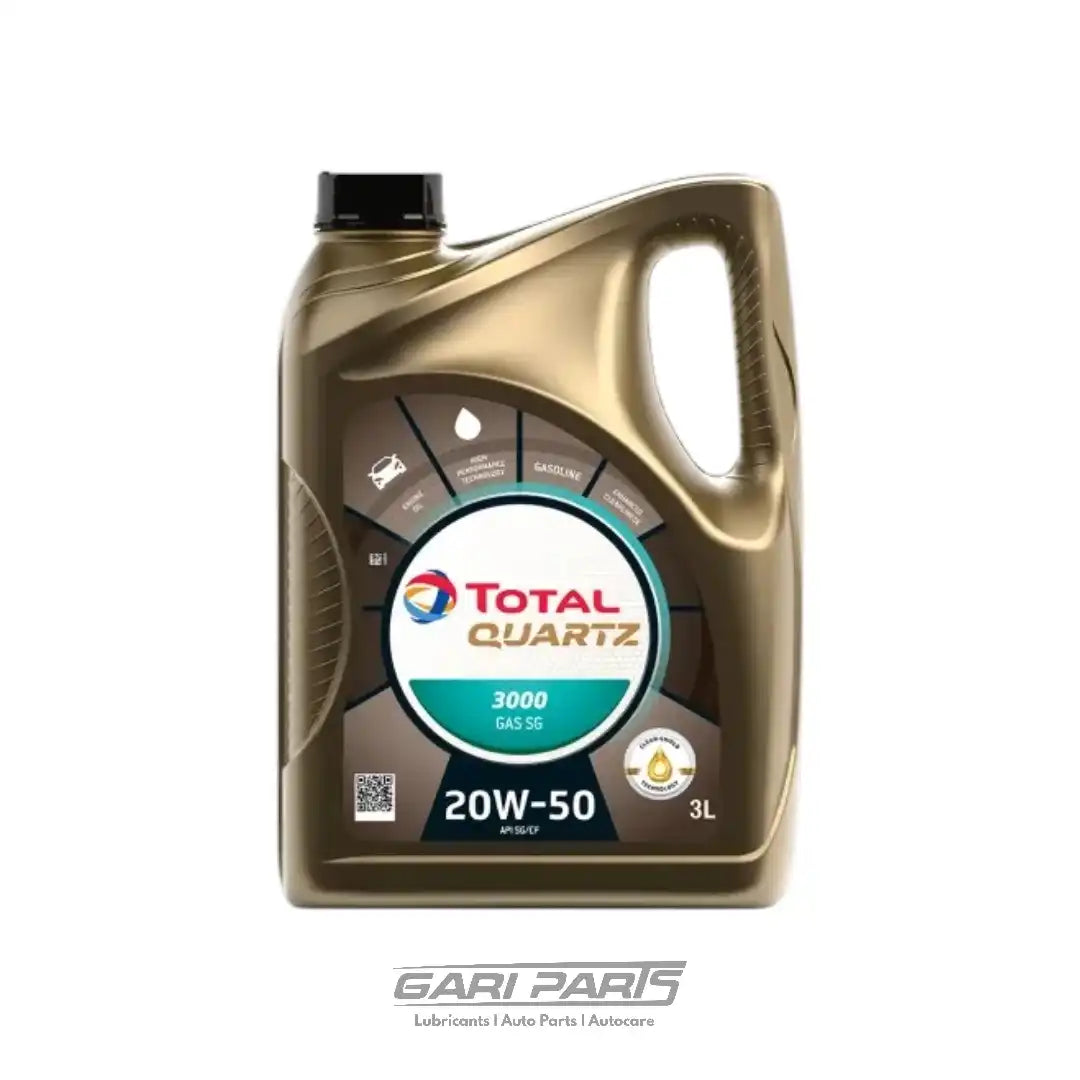 20W-50 TOTAL PARCO QUARTZ 3000 API SG PETROL ENGINE MOTOR OIL GENUINE BUY FROM GARIPARTS