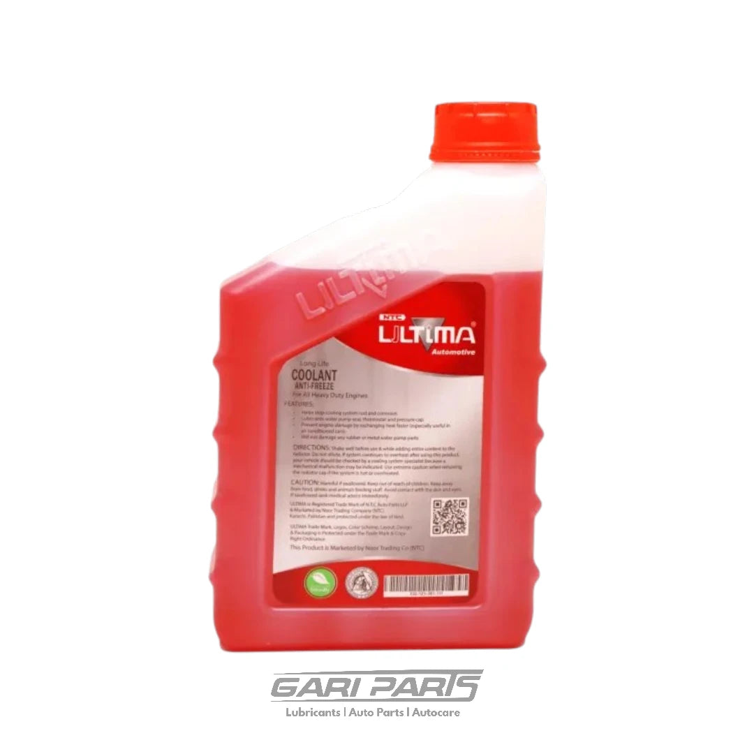 Coolant 50/50 PRE DILUTED , ANTI FREEZE UlTIMA 1 LITER RED