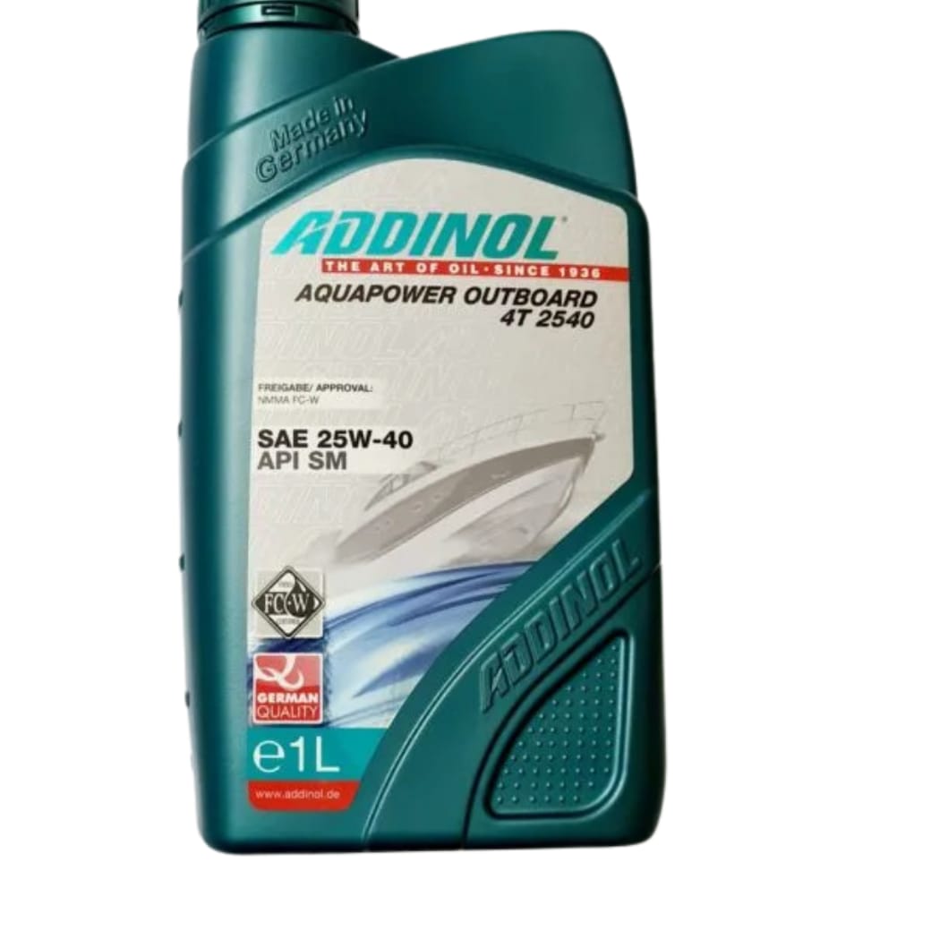 ADDINOL 25W-40 Aquapower Outboard 4 T 25W-40 FC-W SM OUTBOARD MARINE ENGINE MOTOR OIL 1 LITRE