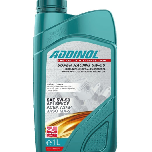 ADDINOL 5W-50 Super Racing 5W-50 ACEA A3 / B4 SM / CF SM PETROL ENGINE MOTOR OIL 1 LITRE