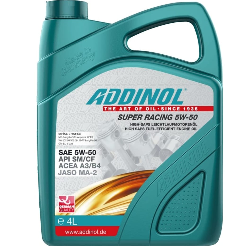 ADDINOL 5W-50 Super Racing 5W-50 ACEA A3 / B4 SM / CF SM PETROL ENGINE MOTOR OIL 4 LITRE