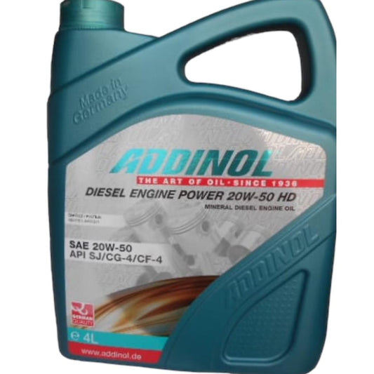 ADDINOL 20W-50 Diesel Engine Power 20W-50 HD CF-4 CI-4 DIESEL ENGINE MOTOR OIL 4 LITRE