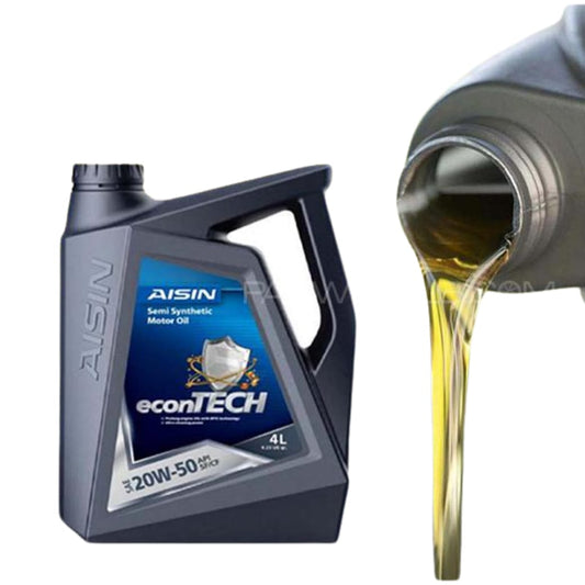 AISIN 20W-50 20W-50 SEMI SYNTHETIC (SF) MADE IN KOREA SF PETROL ENGINE MOTOR OIL 4 LITRE