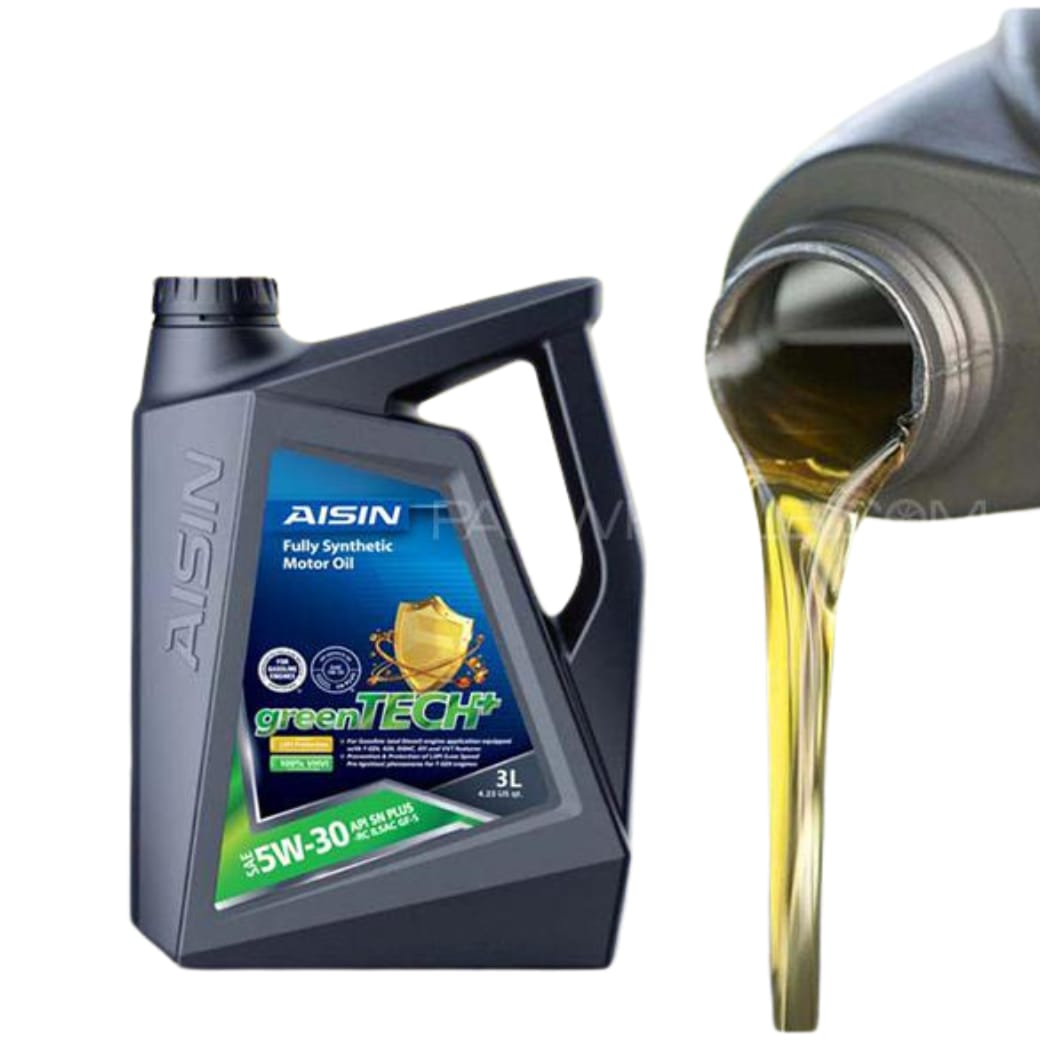 AISIN 5W-30 5W-30 FULLY SYENTHETIC SN+ MADE IN KOREA SN+ PETROL ENGINE MOTOR OIL 3 LITRE