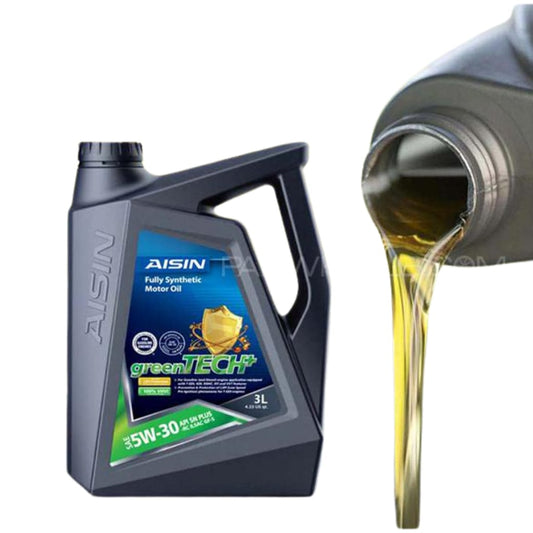AISIN 5W-30 5W-30 FULLY SYENTHETIC SN+ MADE IN KOREA SN+ PETROL ENGINE MOTOR OIL 3 LITRE