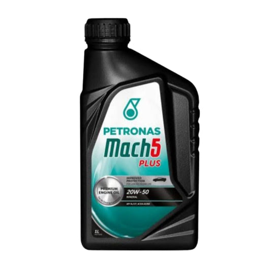 PETRONAS 20W-50 MACH 5 PLUS ME 20W-50 FOUR WHEELERS GASOLINE PREMIUM ENGINE OIL API SL SL PETROL ENGINE MOTOR OIL 1 LITRE