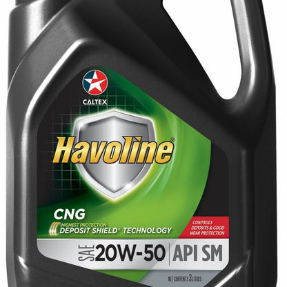 CALTEX  20W-50  HAVOLINE CNG SAE 20W-50 SM  SM  CNG  ENGINE MOTOR OIL
