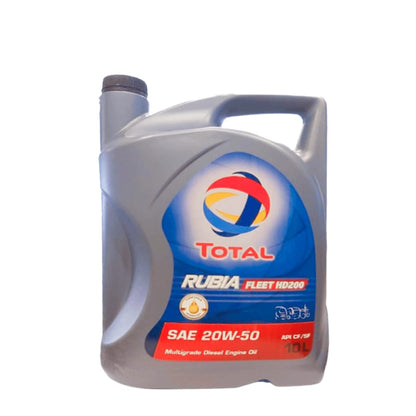 TOTAL PARCO  20W-50  RUBIA D SAE 20W-50 CF/CD HD 200  CF  DIESEL  ENGINE MOTOR OIL