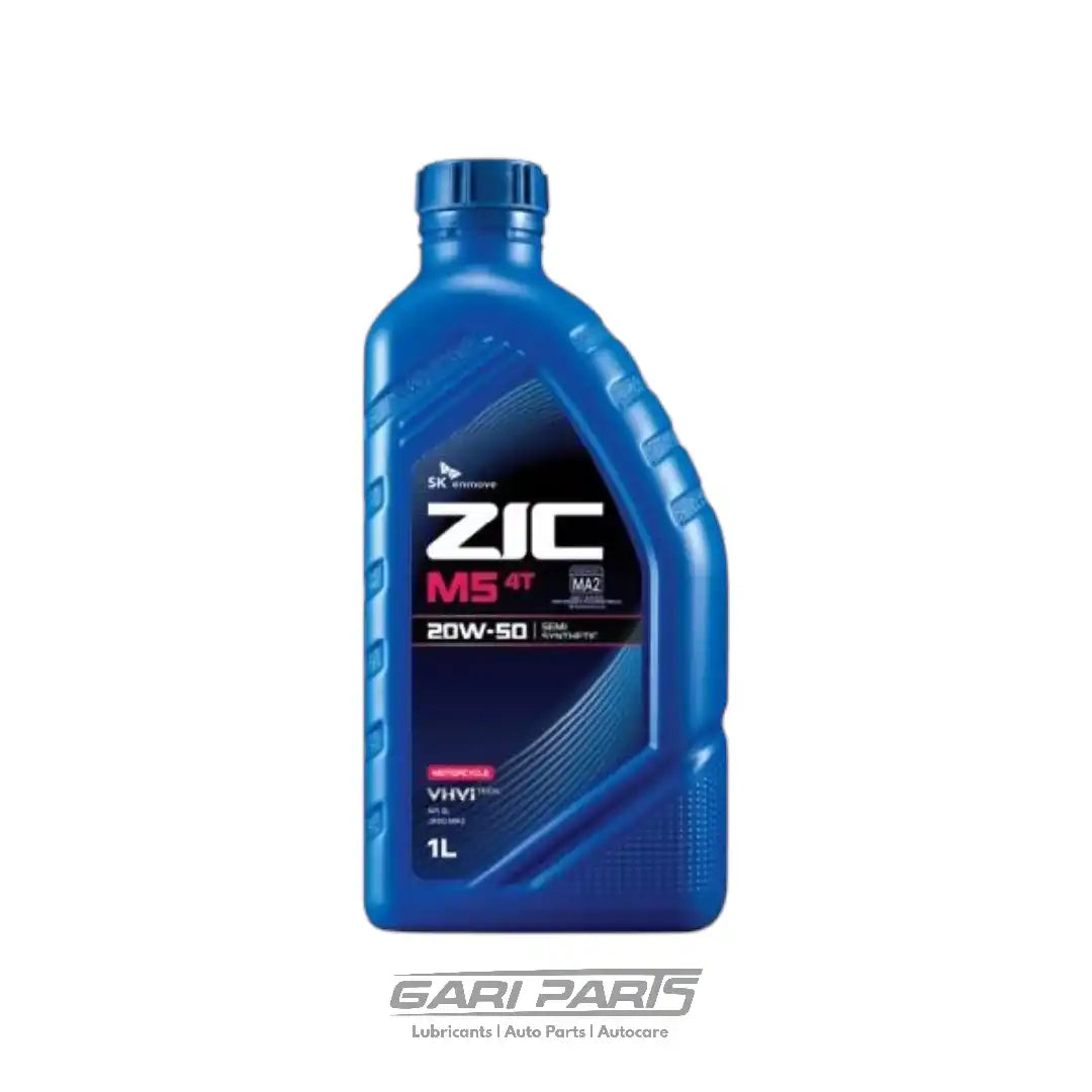 20W-50 ZIC M5 4T SAMI SYNTHETIC API JASO-MA2 BIKE ENGINE MOTOR OIL GENUINE BUY FROM GARIPARTS