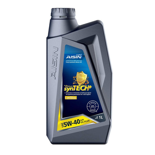 AISIN  5W-40  5W-40 100% PAO + ESTER FULLY SYNTHEHTIC SN+ MADE IN KOREA  SN+  PETROL  ENGINE MOTOR OIL