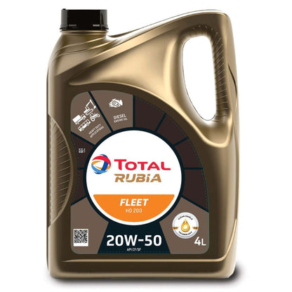 TOTAL PARCO  20W-50  RUBIA D SAE 20W-50 CF/CD HD 200  CF  DIESEL  ENGINE MOTOR OIL