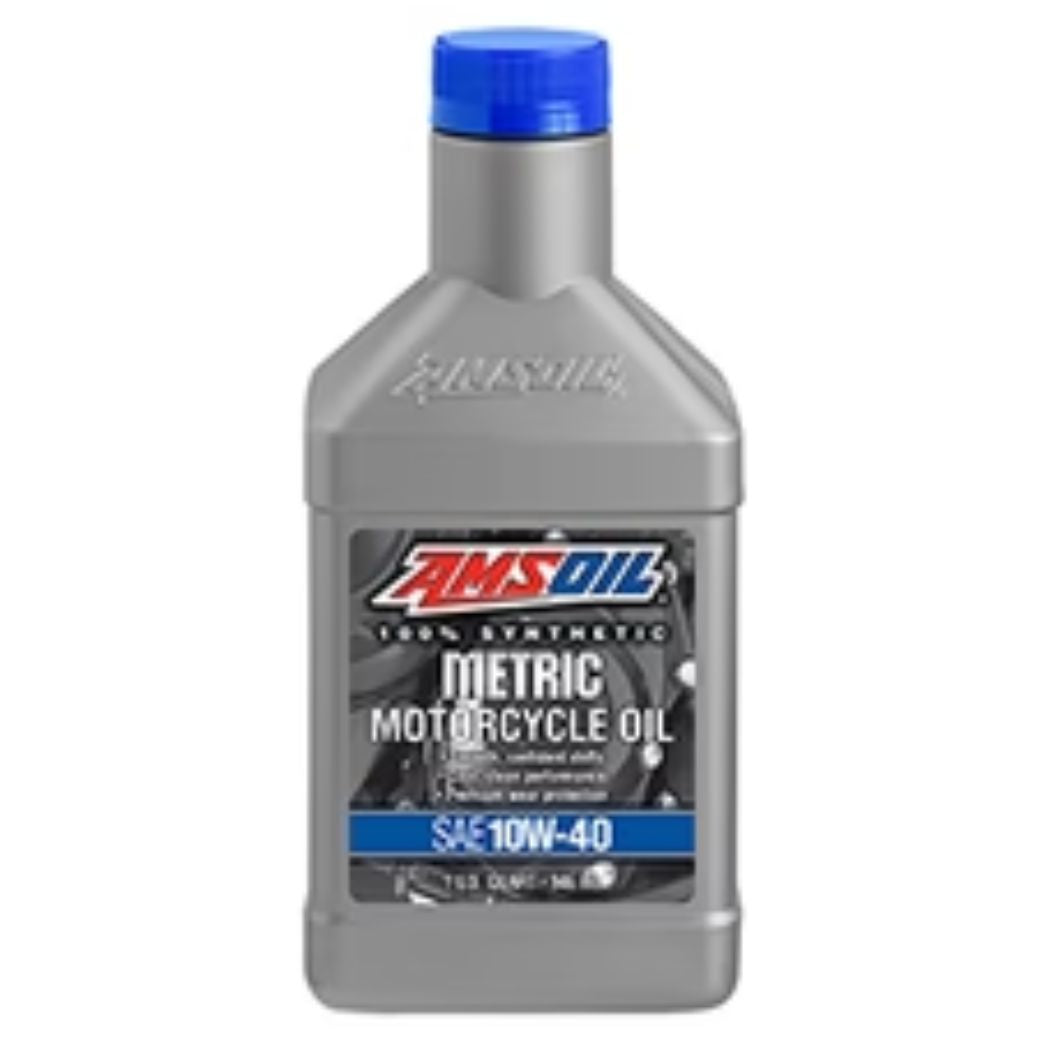 AMSOIL  10W-40  MOTORCYCLE OIL 10W-40 METRIC RACING OIL SM  JASO MA-2 , SM  BIKE  ENGINE MOTOR OIL