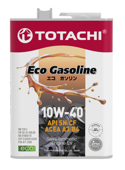 TOTACHI  10W-40  10W-40 SN/CF ECO GASOLINE  SN  PETROL  ENGINE MOTOR OIL