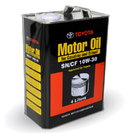TOYOTA GENUINE   10W-30  10W-30 TIN RED  SN  PETROL  ENGINE MOTOR OIL