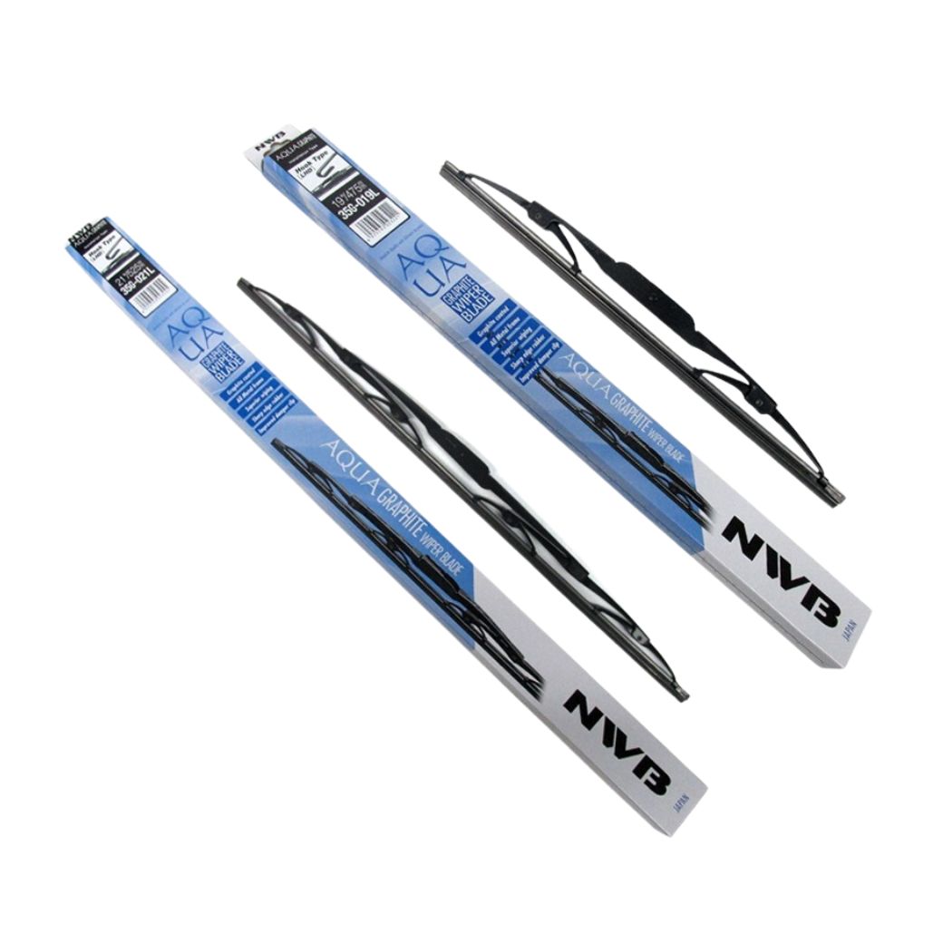 NWB 19"=475MM CONVENTIONAL BLADE SERIES AQUA GRAPHITE STANDARD TYPE BLUE WIPER BLADE NWB-NOR-19"